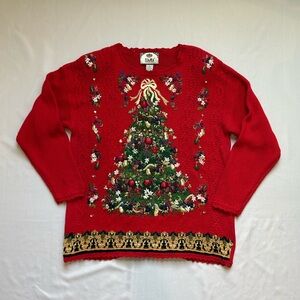 Tiara International Knit Christmas Sweater Large